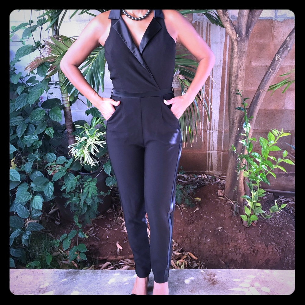 XOXO Black and satin jumpsuit